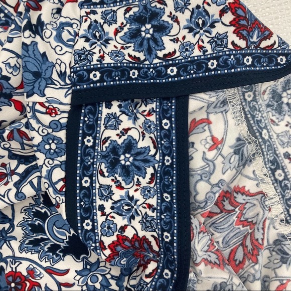 Max Studio Size Small Floral Print Boatneck Half Sleeve Jersey Shift Dress - Picture 8 of 8